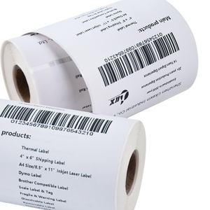 Autocollants d'expédition permanents autocollants 4x6 en gros d'usine, étiquettes personnalisées imperméables pour imprimante d'étiquettes 4*6 - Product Image 1