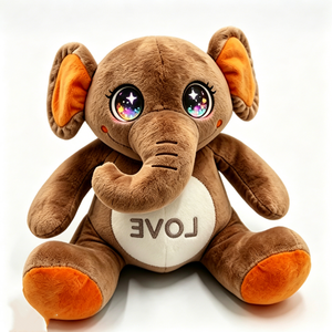 Customized LoveElephantPlush, GalaxyEyeElephant, RomanticPlushGift, SafariStuffedAnimal - Product Image 1