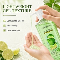 Gel Douche Vegan Bio au Citron Vert Thaïlandais avec Logo Personnalisé, Nettoyage en Profondeur, Rafraîchissant, Apaisant pour la Peau, à l'Aloe Vera, PCA et Zinc, Format Familial 750ml