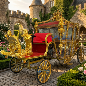 La dernière sculpture de calèche royale électrique de luxe pour l'extérieur, chariot européen sans chevaux pour festival - Product Image 1