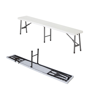 Ktk nuovo Design bianco moderno 6 piedi <span class=keywords><strong>panca</strong></span> pieghevole in plastica da campeggio all'aperto - Product Image 4