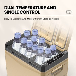 KLD58 Nouvelles Arrivées Alpicool Réfrigérateur de voiture 12V 24V DC Réfrigérateur à compresseur Congélateur double zone AC Portable Réfrigérateur de <span class=keywords><strong>camping</strong></span> pour voiture - Product Image 3