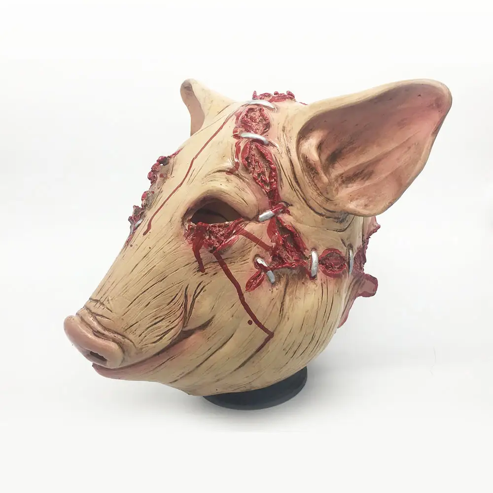Couverture de tête de cochon accessoires d'Halloween masque de cochon costume accessoires de fête parodie horreur couvre-chef