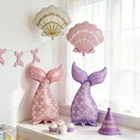 Globos de Animales Marinos para Decoración de Fiestas de Cumpleaños: Ballena, Langosta, Delfín, Medusa, Caballito de Mar, Tiburón, Orca, Pez Diablo, Globos de Aluminio