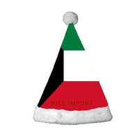 Chapeaux de Noël à la mode avec drapeau du Kosovo, confortables et en peluche, pour adultes, pour les fêtes de Noël et du Nouvel An