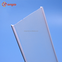 Couvercle de diffuseur de lumière micro prismatique en polycarbonate double couleur anti-éblouissement gaufrage abat-jour extrudé usine d'extrusion de Chine