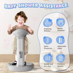 Support de bain pour bébé anti-<span class=keywords><strong>d</strong></span>érapant pour enfant en bas âge debout tour de douche réglable bain pour bébé avec support de douche - Product Image 6