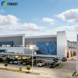 โครงสร้างเหล็กแข็งแรงทนทานสำหรับสนามเทนนิส ศูนย์ออกกำลังกายชุมชน โรงยิมอุตสาหกรรม แบบโครงสร้างโปร่งใส รับน้ำหนักได้มาก ยั่งยืน - Product Image 1