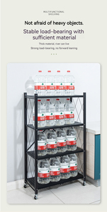 Étagère de salle de bain étagère en métal étagère de <span class=keywords><strong>rangement</strong></span> en acier inoxydable cuisine salon livre étagère de <span class=keywords><strong>rangement</strong></span> organisateur étagère <span class=keywords><strong>avec</strong></span> roues - Product Image 4