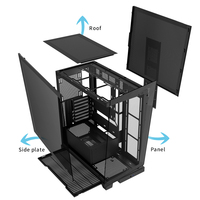 Boîtier PC Gaming ATX/M-ATX SNOWMAN le plus populaire, boîtier et tours d'ordinateur OEM, USB 3.0, vitre transparente, avec ventilateurs LED ARGB