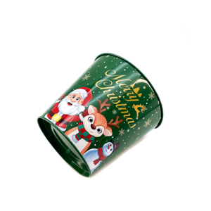 Món Quà Giáng Sinh Kim Loại Thực Phẩm Bỏng Ngô Xô <span class=keywords><strong>Tin</strong></span> Container Xử Lý Xô <span class=keywords><strong>Tin</strong></span> Có Thể Cho Bỏng Ngô Bao Bì - Product Image 4