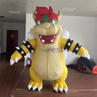 Costume de mascotte gonflable Bowser, personnage de jeu, tortue dragon gonflable colorée, vente chaude, 2 m/6,6 pieds
