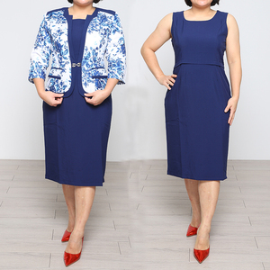Vestidos Formales de Chifón Sólido hasta la Rodilla para Mujer Tallas Grandes, con Mangas Largas, Cintura Imperio y Silueta Lápiz, Ideales para Otoño - Product Image 1