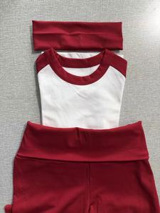 Set Loungewear da Donna in 2 Pezzi con Stampa, <span class=keywords><strong>Top</strong></span> <span class=keywords><strong>Corto</strong></span> a <span class=keywords><strong>Maniche</strong></span> <span class=keywords><strong>Lunghe</strong></span>, Pantaloni a Zampa con Risvolto, Fascia per Capelli - Spandex/Cotone, Vestibilità Casual Aderente - Product Image 2