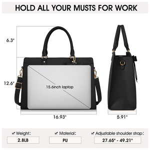 Sac à bandoulière en cuir PU noir pour <span class=keywords><strong>homme</strong></span> avec compartiment pour <span class=keywords><strong>ordinateur</strong></span> portable de grande capacité pour les voyages, le travail, les affaires, l'école - Product Image 2