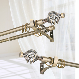 JNS personalizzato singolo palo per tende telescopico regolabile all'ingrosso tende e accessori Algeria aste per tende doppie estensibili - Product Image 2