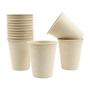 Gobelets à café écologiques en bagasse de canne à sucre biodégradable avec logo personnalisé, 16 oz, compostables, avec couvercle - Product Image 1