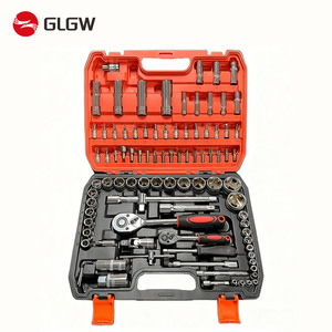 108 Stuks Professionele Koolstofstalen Ratelsleutel 1/2 1/4e-type Korte Socket Hex Socket Bits Met Phillips Set Mechanic Toolkit - Product Image 1