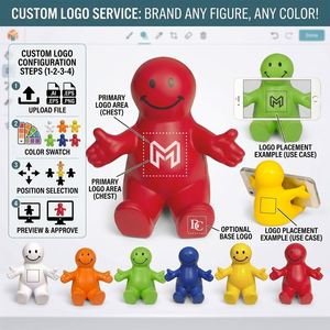 Pelota Antiestrés con Logotipo Personalizado de Hombre Sonriente y Soporte para Teléfono, Base de Escritorio de PU para Regalo Promocional - Product Image 5