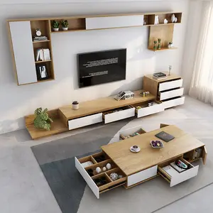 Gmart-Fondo pequeño de estilo nórdico para sala de estar, muebles modernos sencillos, armario de Tv, mesa de té, armarios de pared de combinación