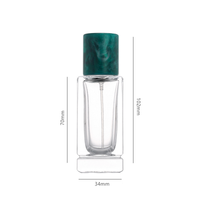 Vente en gros 30ml 50ml 100ml Bouteille d'emballage de parfum vide de luxe à couvercle de voyage Bouteille de parfum en verre pulvérisé avec couvercle de couleur