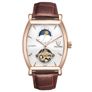Montre mécanique automatique pour homme TEVISE 8383D, phase de lune personnalisée, squelette, tourbillon, montre-bracelet de luxe, vente en gros d'usine - Product Image 2