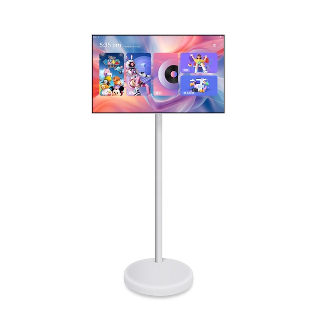 White LED 21.5/23.8/27/32 Inch Wireless WiFi Rollable Portable Touch Screen Smart TV Android 14 4K Resolution 4GB/8GB RAM 75Hz