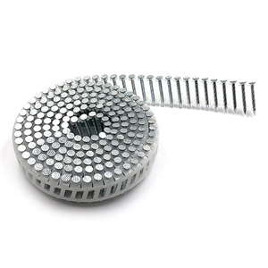 <b>Plastic</b> Collated Coil Nails Sprial Shank <b>Plastic</b> <b>Sheet</b> Coil Nail <b>White</b> Zinc Plated for Woodworks - Product Image 1