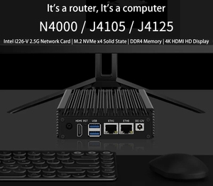 Mini albero a buon mercato Fanless Mini Pc Intel Cel eron N3050 N3700 J4125 Computer industriale Quad Core Dual Lan firewall router pc - Product Image 2