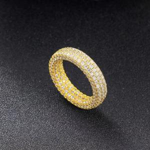 แหวนชุบทอง14K 925เงินสเตอร์ลิงแหวนฮิปฮอปกับเครื่องประดับงานหมั้นและงานแต่งงานสำหรับทุกเพศ - Product Image 1