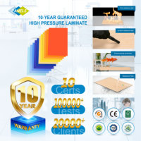 Table de rangement compacte en HPL ignifugé, surface étanche à l'humidité, panneau de rangement de cuisine décoratif, feuille de HPL en stratifié compact