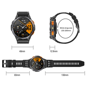 นาฬิกาสมาร์ทวอทช์กีฬา DSM11 K67A GPS พร้อมไฟฉาย LED เครื่องวัดความสูง เข็มทิศ ระบบระบุตำแหน่งด้วยดาวเทียม 6 ระบบ หน้าจอ AMOLED สำหรับออกกำลังกายกลางแจ้ง - Product Image 6