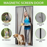 Moustiquaire magnétique haut de gamme en maille polyester moderne, 39*83 pouces, taille personnalisable et adaptée aux animaux domestiques pour usage domestique