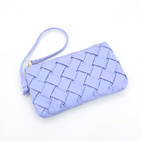 Organisateur de voyage, pochettes tissées à fermeture éclair, pochette à poignée, petite trousse de maquillage, sac à main, trousse de maquillage unique en cuir tissé sur mesure