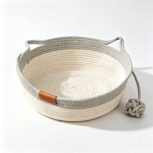 Rattan <b>Cat</b> Nest <b>Cat</b> <b>Scratch</b> <b>Board</b> Four Seasons All-In-One Hand Woven Washable <b>Scratch</b>-Resistant Cotton Rope Pet Nest - Product Image 4