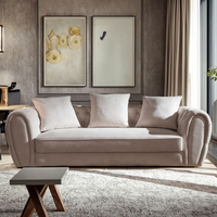Juego de Sofás de Terciopelo de Lujo Moderno para Sala de Estar Muebles Capitonados de Moda con Relleno de Esponja para Apartamento o Centro Comercial