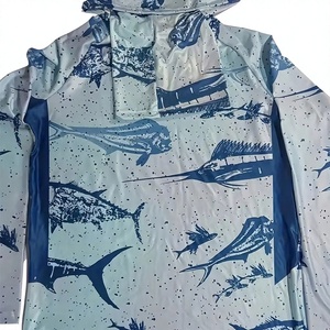 Custom Logo Performance Fishing Hoodie Integrated <b>Face</b> <b>Mask</b> UPF 50+ Sun Protection Shirt OEM Supplier - Product Image 5