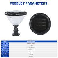 Lampes solaires de jardin 30W à design moderne, large zone d'éclairage, taux de conversion lumineuse élevé
