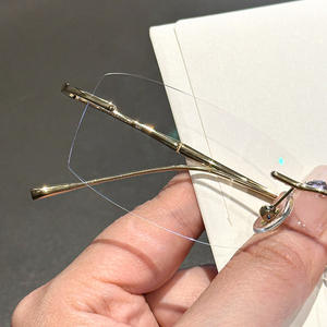 Kacamata Bisnis Grosir Terbaru 632-D Desain Pria Bingkai Semi Titanium Persegi Tanpa Bingkai Kacamata Pria - Product Image 4