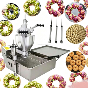 Máquina semiautomática para hacer donas con 3 moldes, cortadora <span class=keywords><strong>de</strong></span> mini donas tipo Puff Puff, para donas <span class=keywords><strong>Dunkin</strong></span> Mochi Pon <span class=keywords><strong>De</strong></span> Ring y freidora a gas - Product Image 1