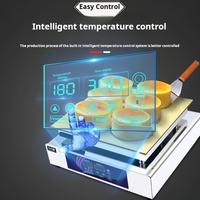 Plaque de cuisson électrique commerciale pour soufflés et crêpes, machine à Dorayaki avec plaque en cuivre de 8 mm, contrôle numérique ou par bouton