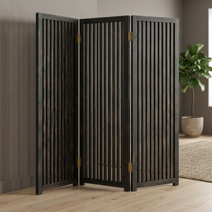 Separador de Ambientes Shou-Sugi-Ban de Latón Hecho a Mano, Diseño Tradicional, Ecológico, Duradero, Ligero, para Uso en Exteriores, 180x45x180cm | - Product Image 2