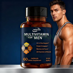 Capsule Multivitaminiche per Uomo, Vegetariane, con Biotina per Capelli, Integratore Organico per Adulti, Energia Migliorata - Product Image 2