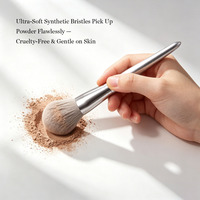 Ensemble de 10 pinceaux de maquillage professionnels avec étui en cuir PU, pinceaux cosmétiques en poils synthétiques pour fond de teint, poudre, blush, fard à paupières