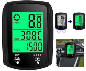 Ordinateur de vélo filaire multifonction BRIVIGA, compteur de vitesse LCD pour vélo, odomètre avec rétroéclairage à activation automatique, odomètre de vélo - Product Image 1