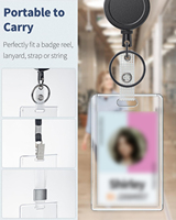 Protecteur de carte en plastique dur Transparent pour bureau école ID carte de crédit permis de conduire porte-Badge coulissant rentable