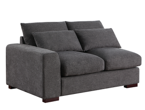 Canapé d'angle convertible moderne en mélange de lin en forme de U avec 2 ottomanes, canapé-lit et design modulaire pour salons - Product Image 5