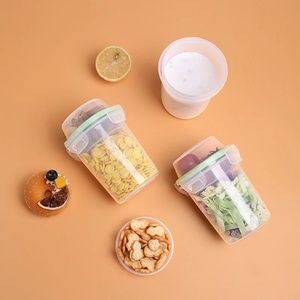 Boîte à lunch carrée pliable portable en plastique, impression écologique, jetable, compatible lave-vaisselle, récipient de stockage alimentaire pour - Product Image 1