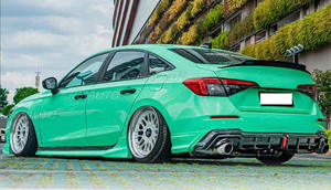 <b>For</b> Honda Civic 11th Gen 2022-2023 Body Kit Front Bumper <b>Diffuser</b> Matte Black YOFER Style Front Bumper Splitter <b>Car</b> Accessories - Product Image 3