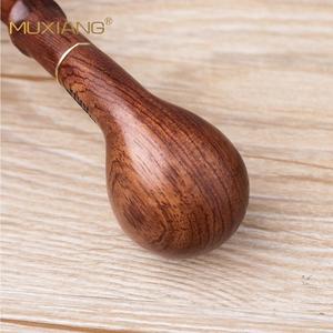 Muxiang Wooden Tobacco Pipe Bent Type Rosewood With Copper Bowl For Smoking - Product Image 4